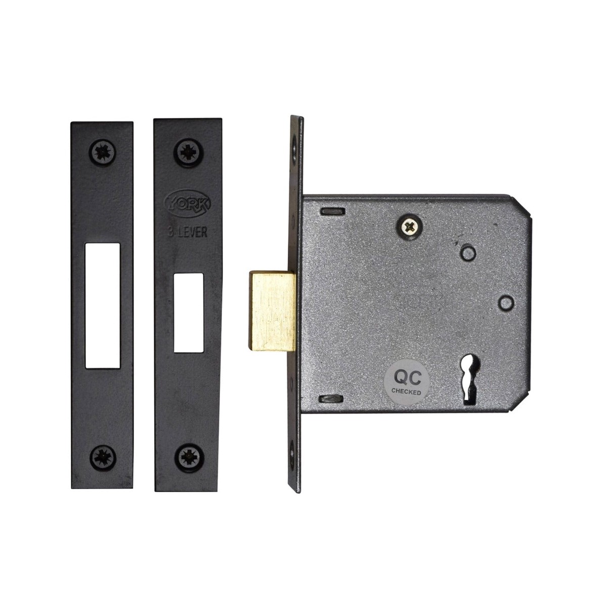 York Security 3 Deadlock 3 Lever Matt Black