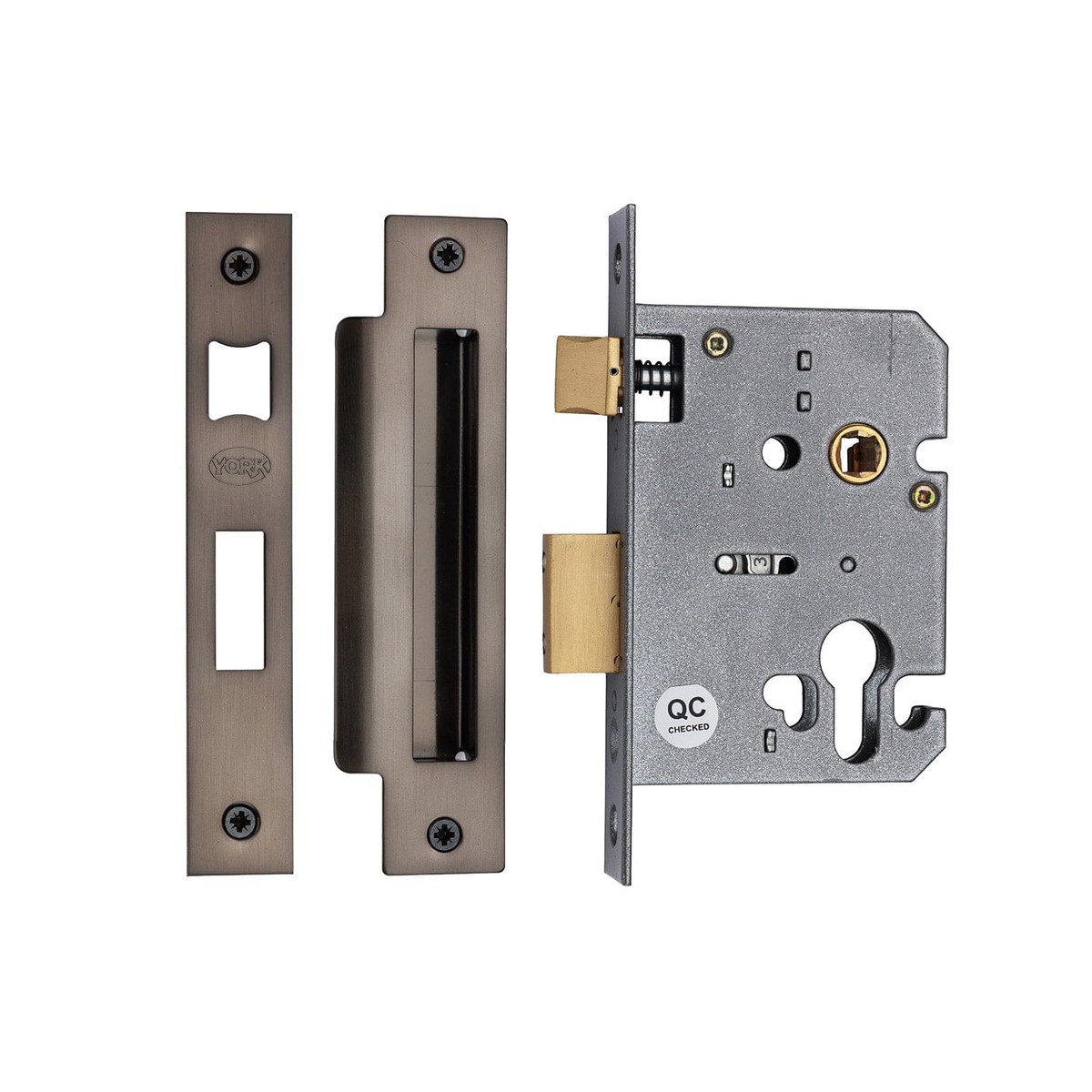 York Security EuroProfile Sashlock 3" Matt Bronze Finish