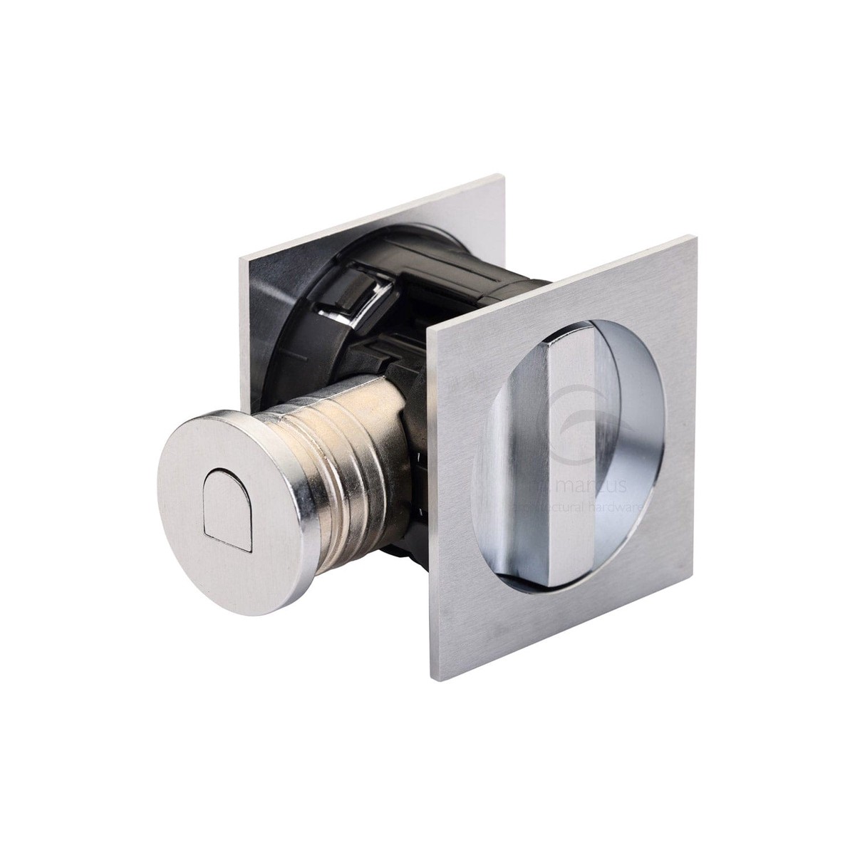 M.Marcus Tubular Lock with Square Privacy Turn & Release Satin Chrome