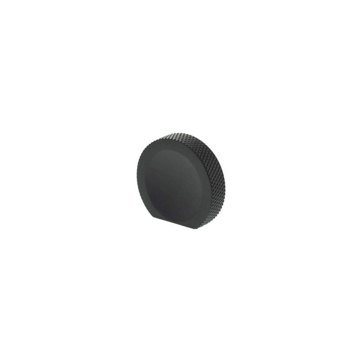 Millhouse Brass Eiffel Knurled Finger Pull Cabinet Knob Handle - Matt Black