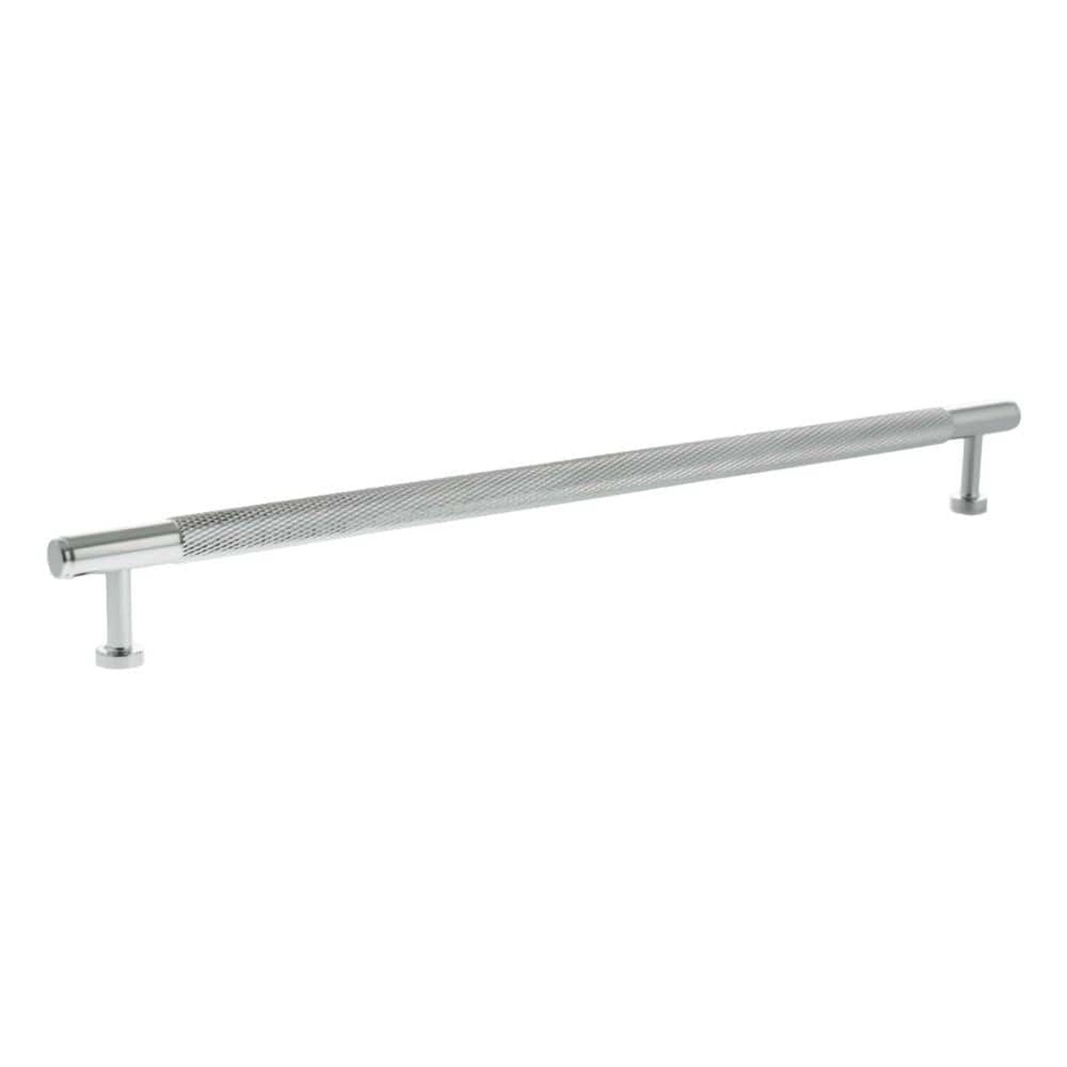 Millhouse Brass Eiffel Knurled T-Bar Cabinet Pull Handle 320mm - Polished Chrome
