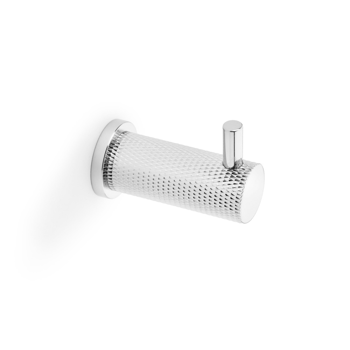 Alexander & Wilks - Brunel Knurled Coat Hook - Polished Chrome