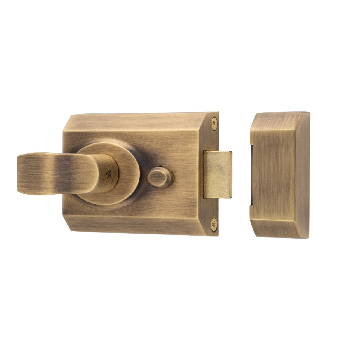 Eurospec - Contract Rim Cylinder Nightlatch Complete 60mm - Antique Brass