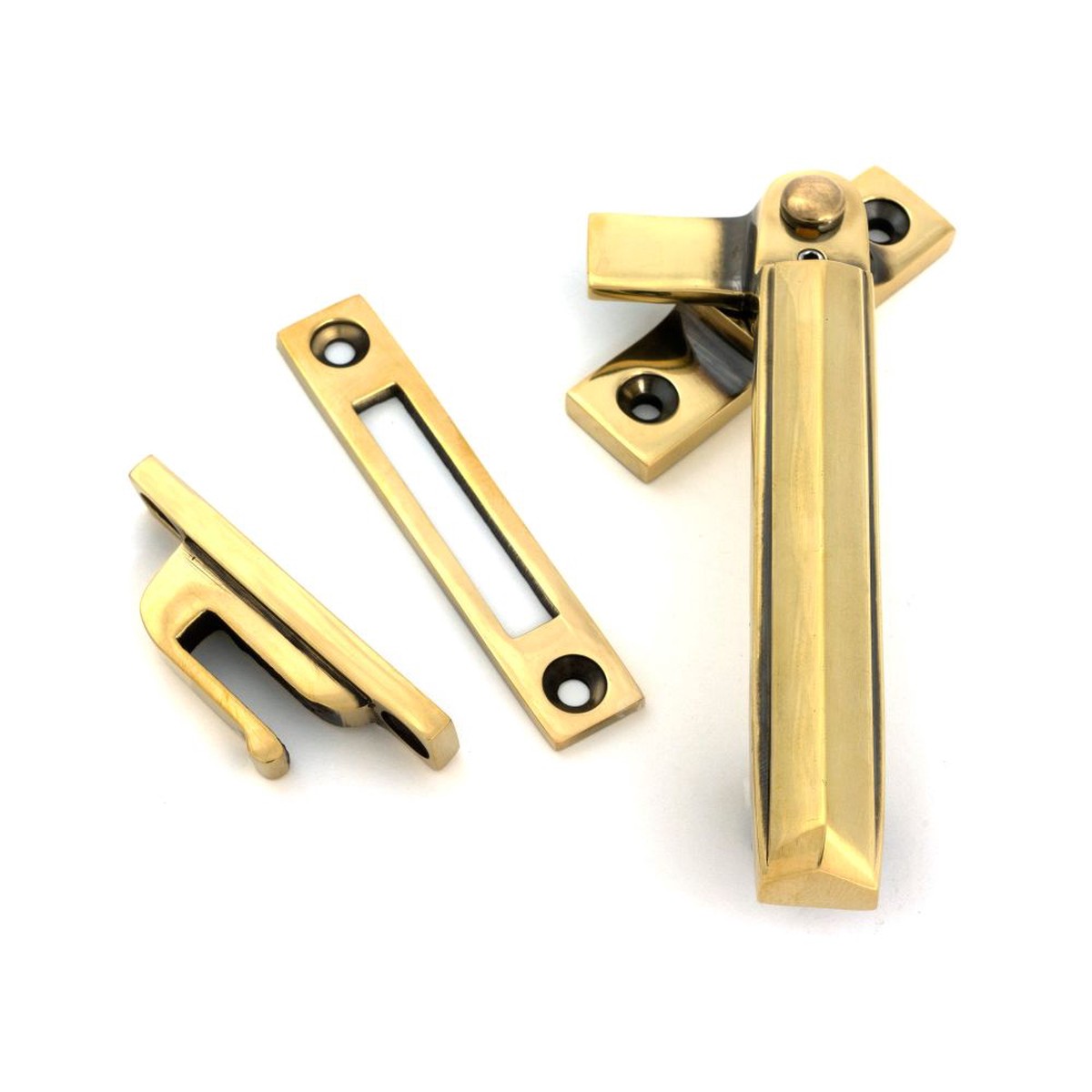 From The Anvil - Aged Brass Locking Art Deco Fastener - RH