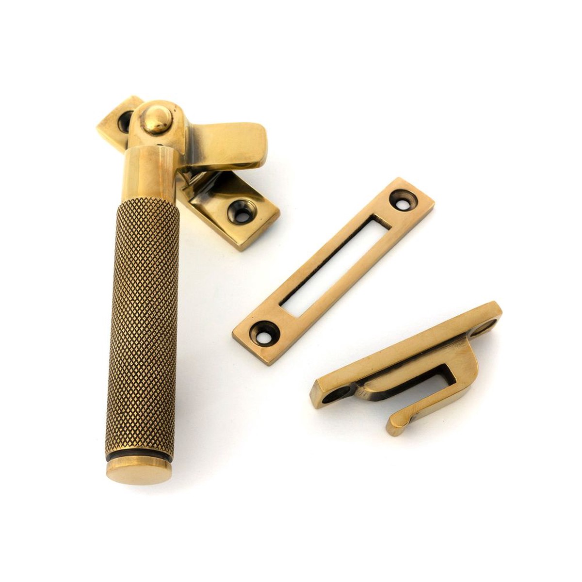 From The Anvil - Aged Brass Locking Brompton Fastener LH