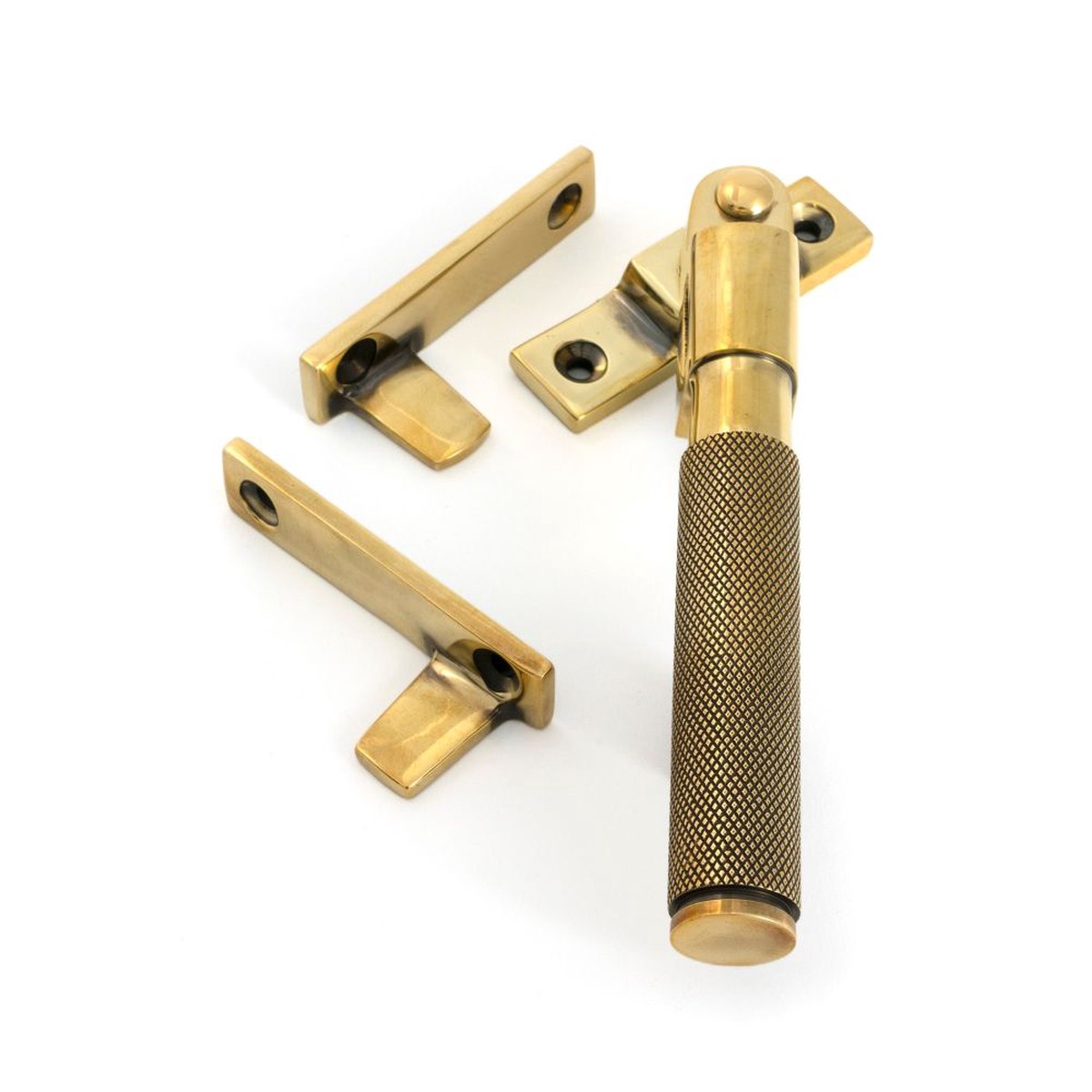 From The Anvil - Aged Brass Night-Vent Locking Brompton Fastener