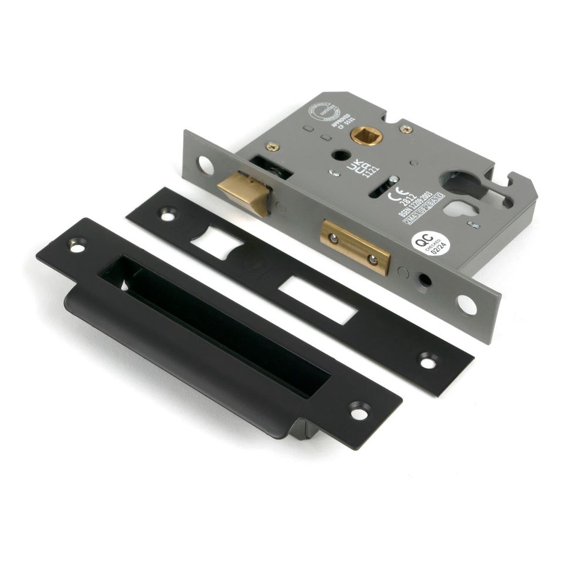 From The Anvil - Aged Bronze 3" Euro Profile Sash Lock