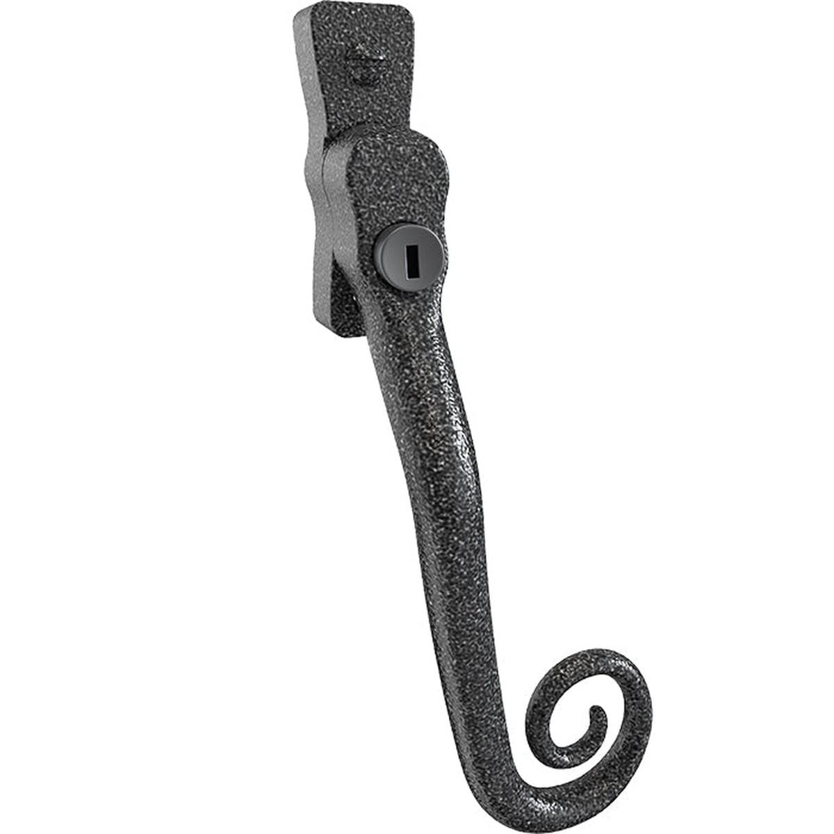 Mila Heritage Monkey Tail Casement Handle Heritage Pewter Left hand