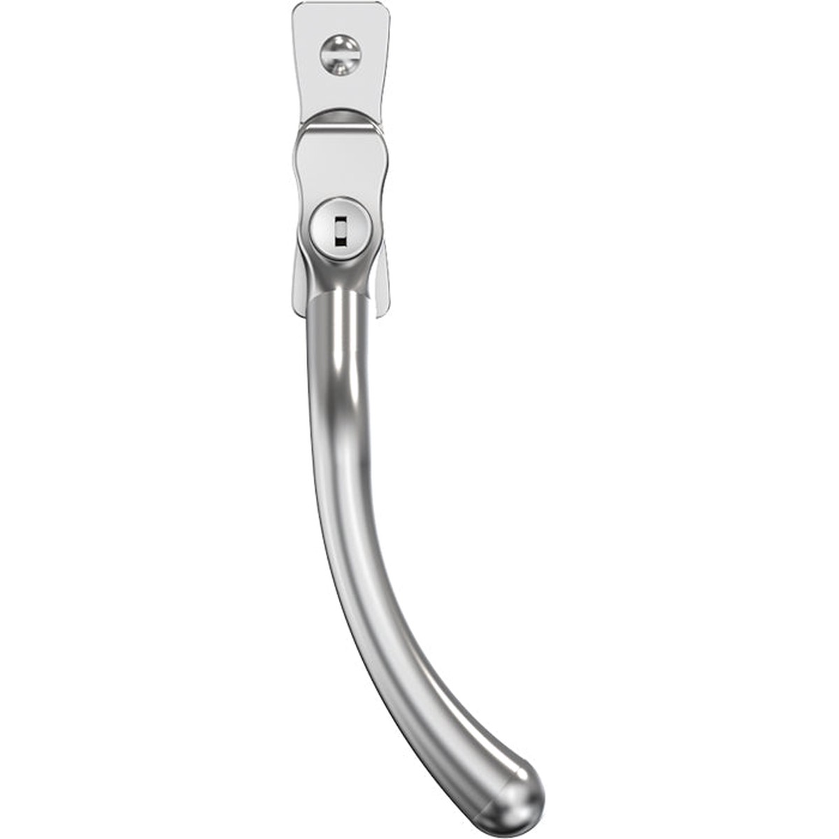 Mila Heritage Pear Drop Casement Handle Smooth Satin Left hand