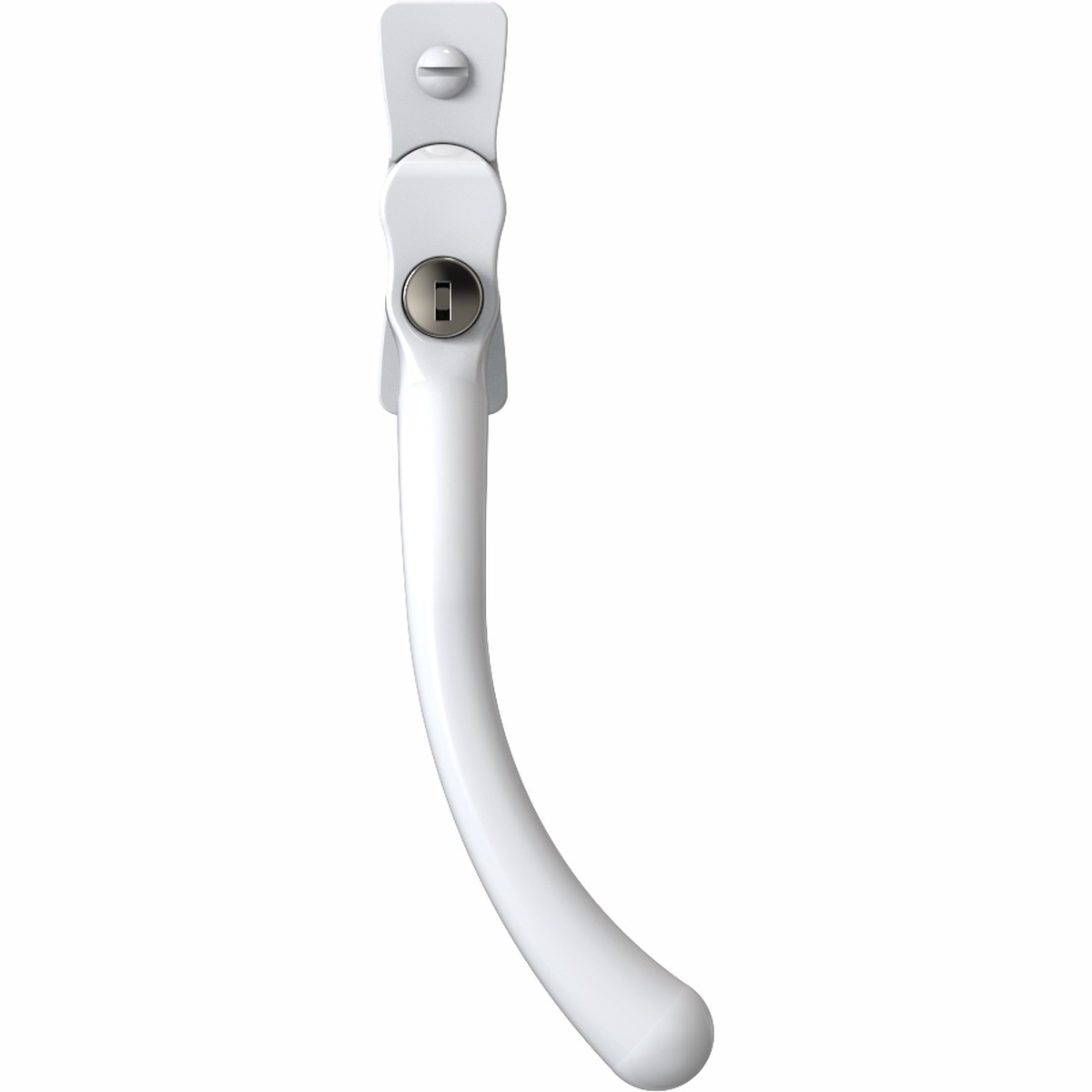 Mila Heritage Pear Drop Casement Handle White Right hand