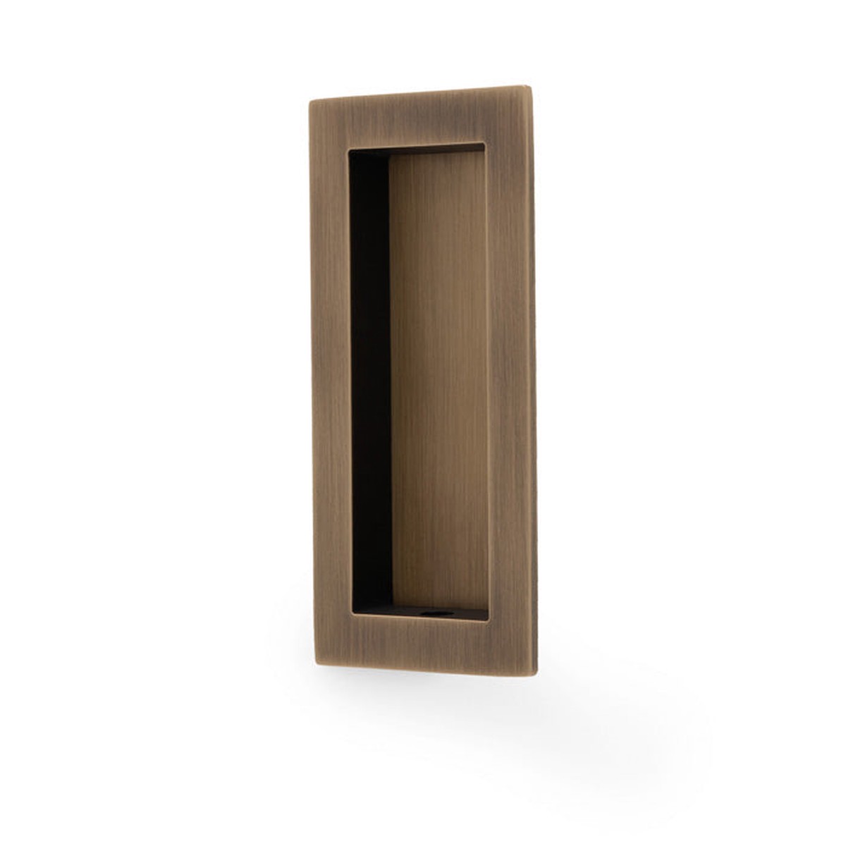 Alexander & Wilks - RECTANGULAR FLUSH PULL - 100X45MM - Antique Brass