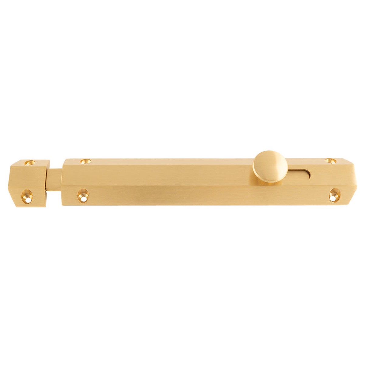 Carlisle Brass - 203 x 36mm surface bolt c/w keep flat & angled mortice keeps - satin brass