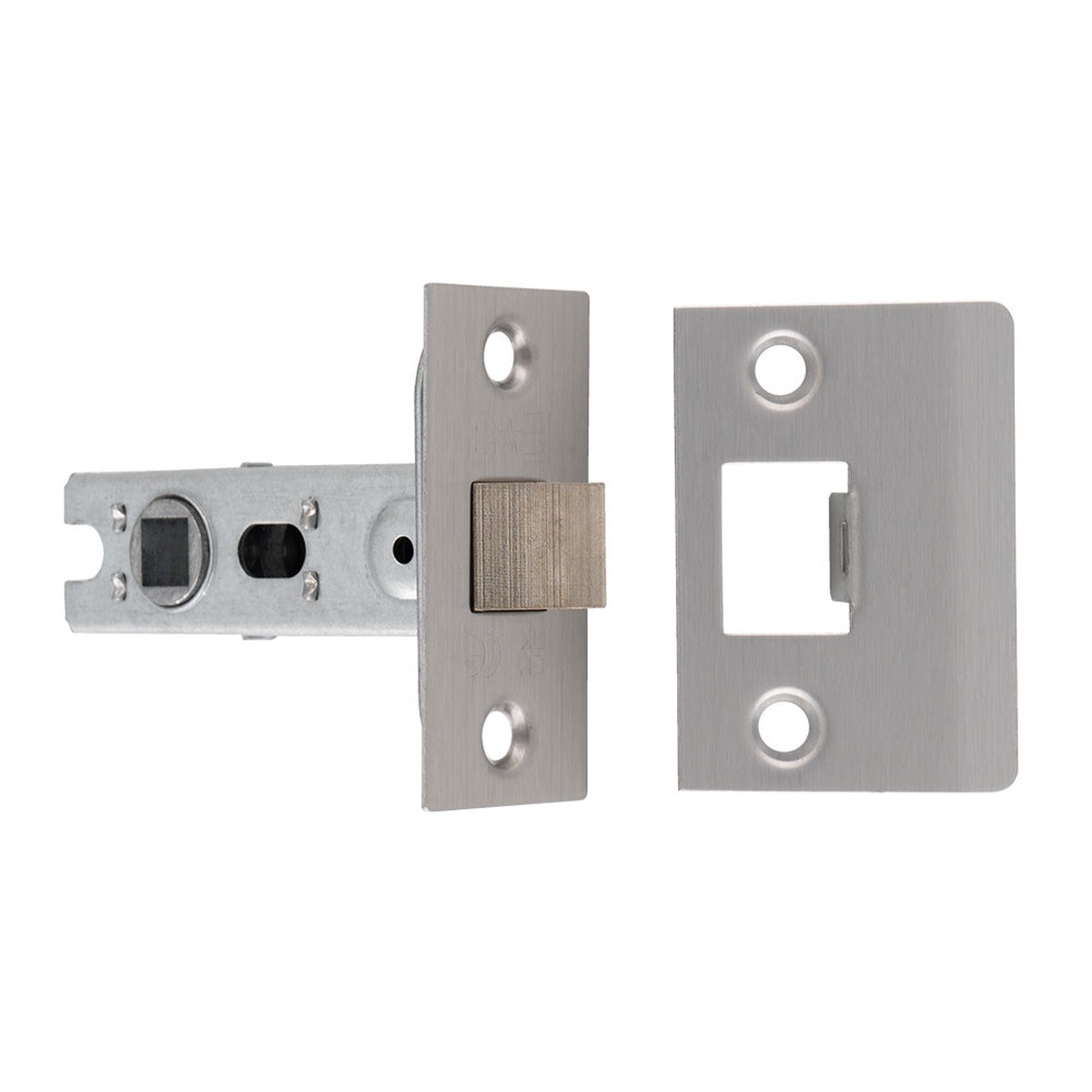 Eurospec - 64MM BOLT-THROUGH TUBULAR LATCH - 8MM FOLLOWER - SQUARE - SSS