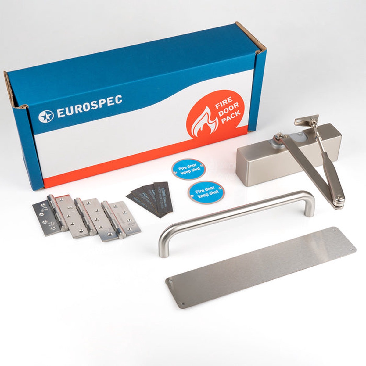 Eurospec - Commercial Fire Door Pack - Push/Pull - Silver