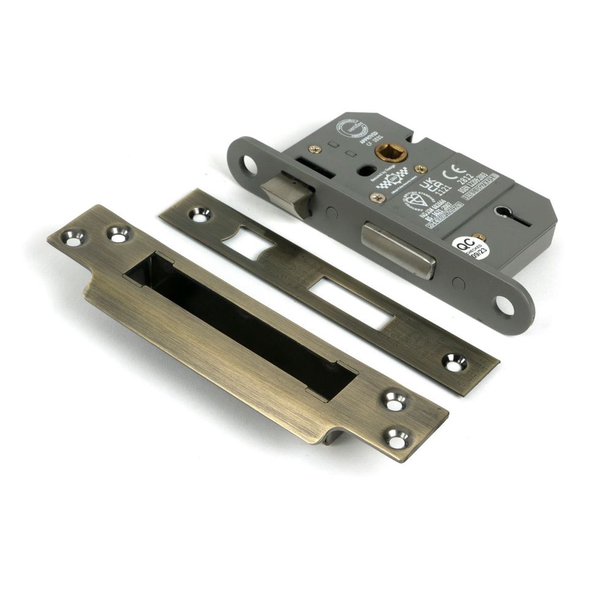 From The Anvil - Aged Brass 2.5" 5 Lever BS Sash Lock
