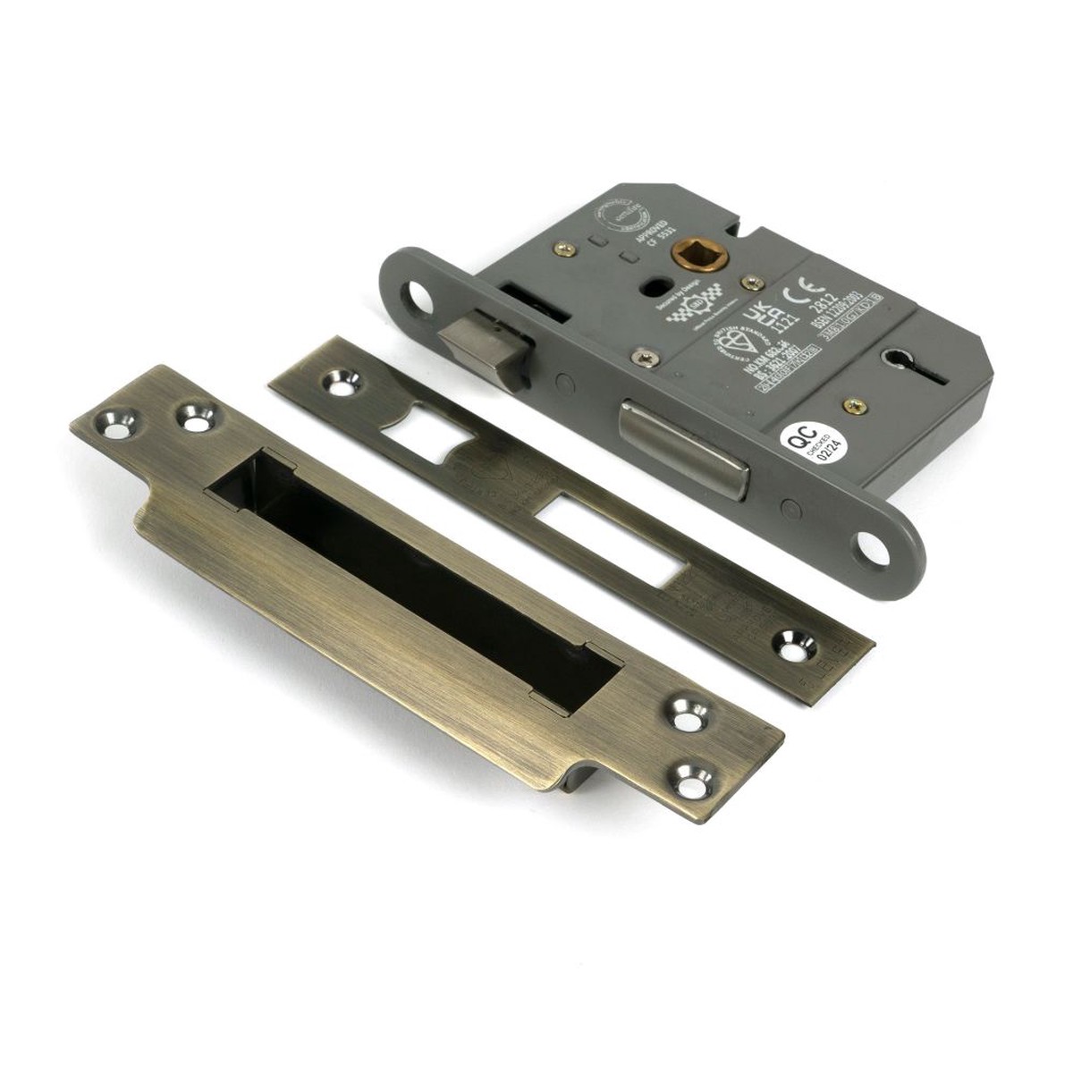 From The Anvil - Aged Brass 3" 5 Lever BS Sash Lock