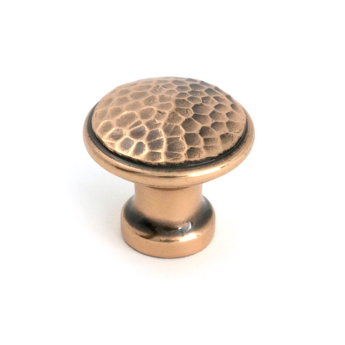 From The Anvil - Polished Bronze Hammered Cabinet Knob - Medium