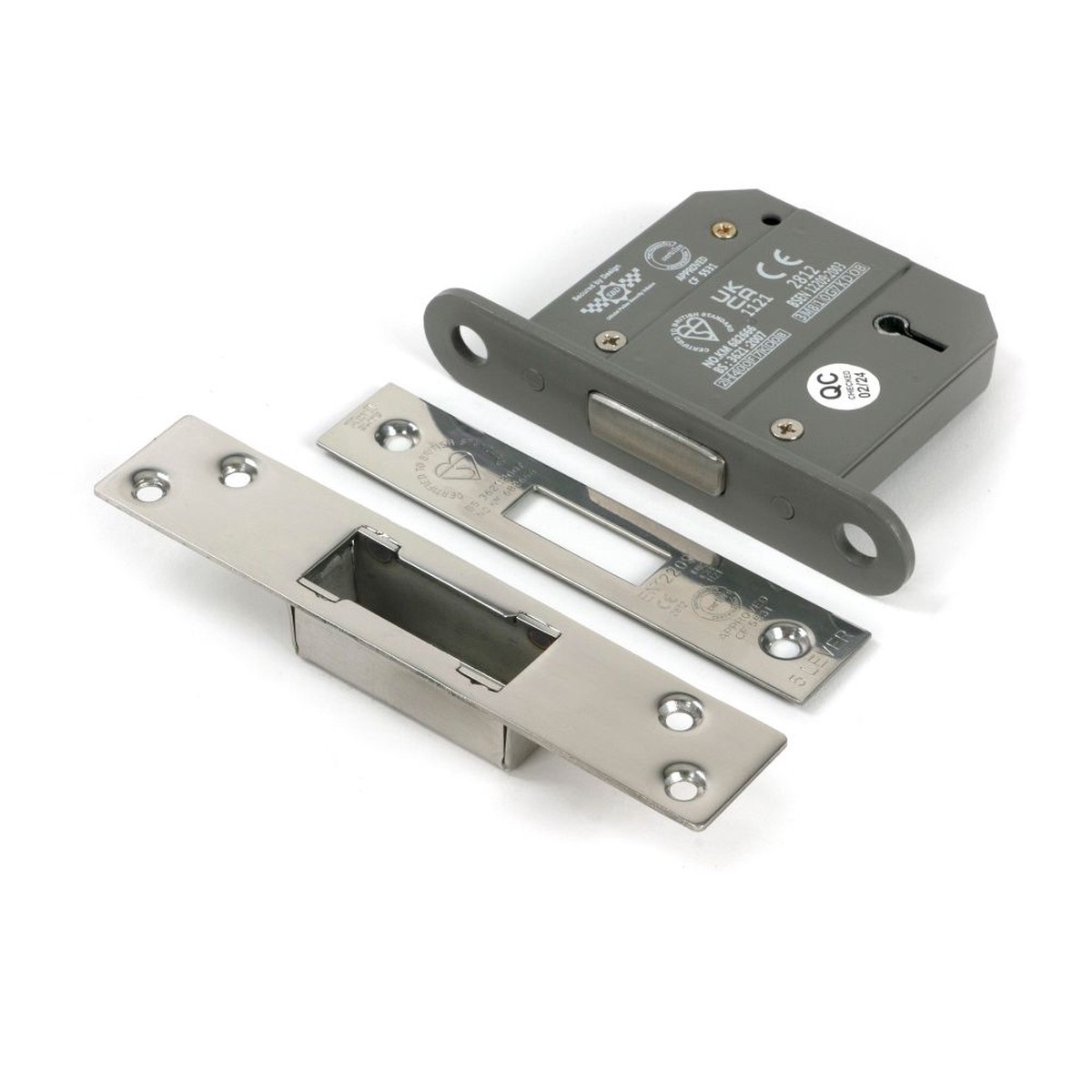 From The Anvil - Polished Chrome 3" 5 Lever BS Dead Lock