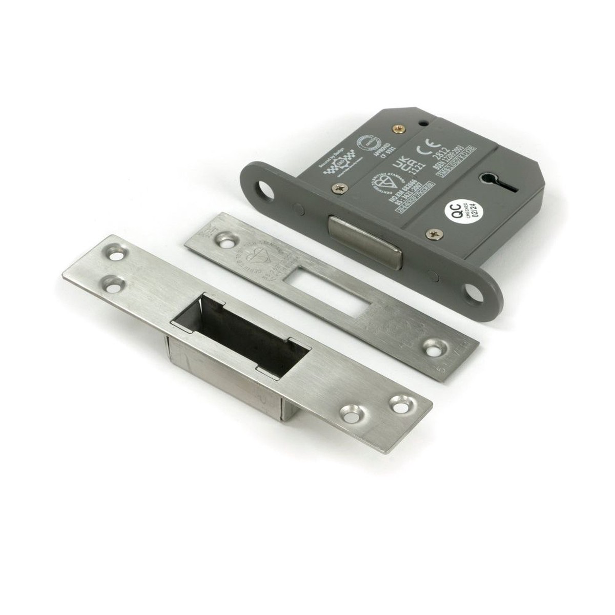 From The Anvil - Satin Chrome 3" 5 Lever BS Dead Lock