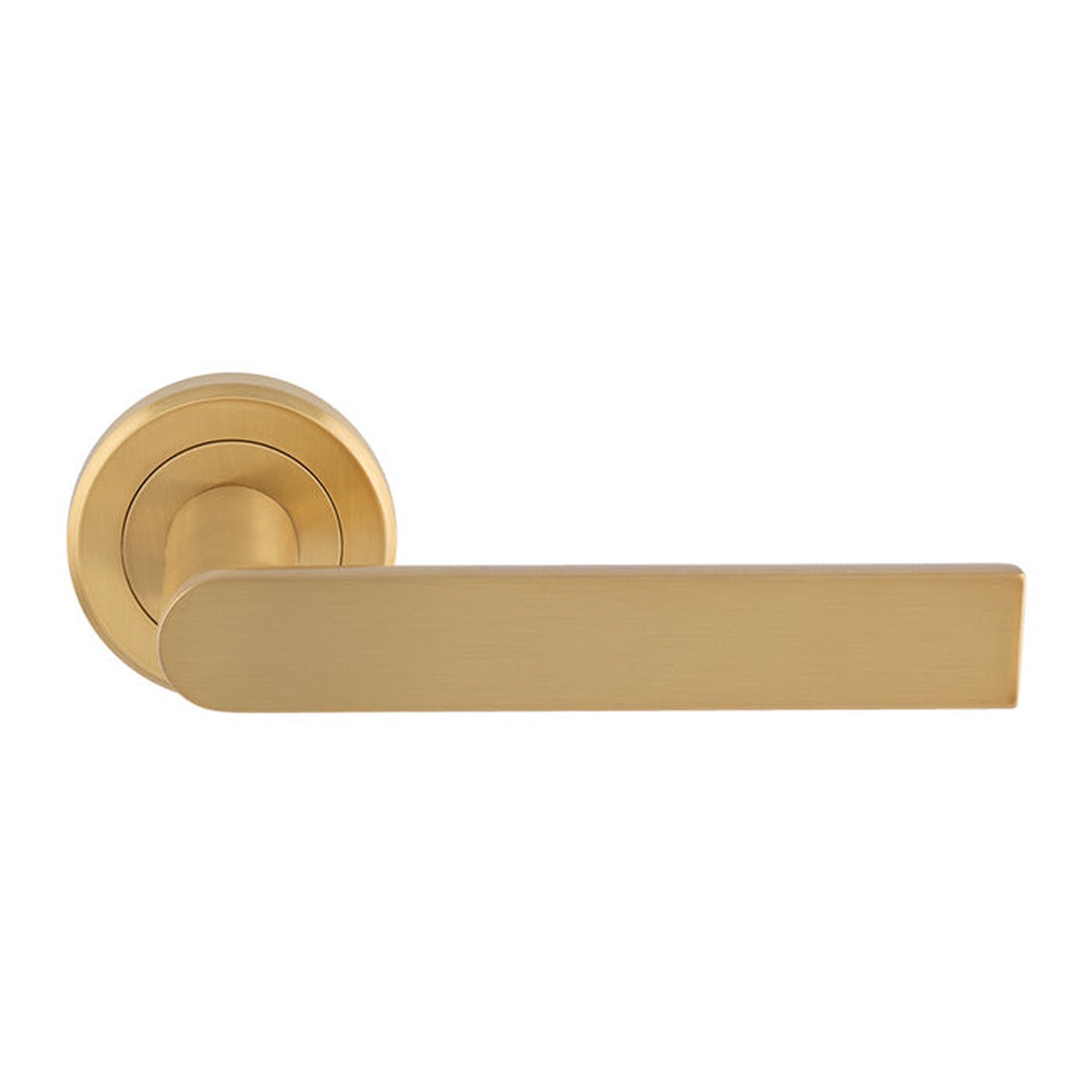 Serozzetta - Edge Lever on Round Rose - Satin Brass