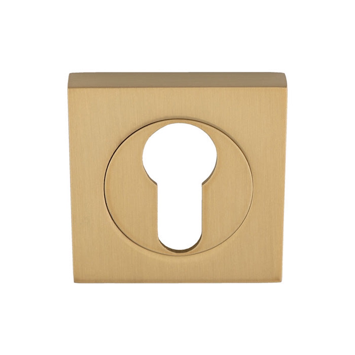 Serozzetta - Square Euro Profile Escutcheon - Satin Brass