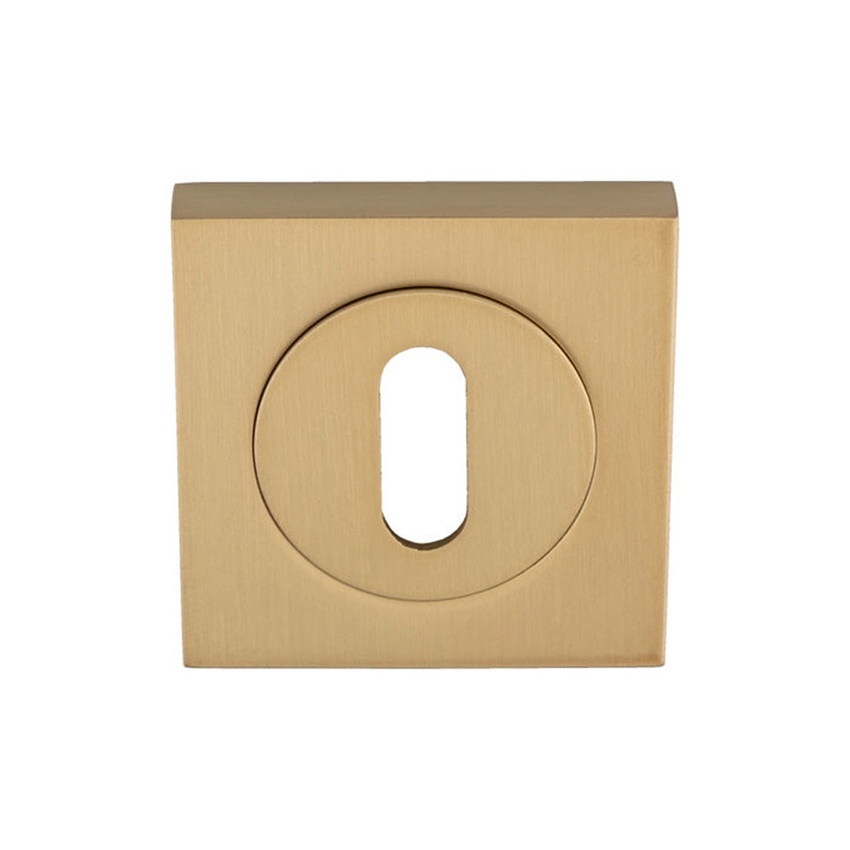 Serozzetta - Square Standard Lock Profile Escutcheon - Satin Brass