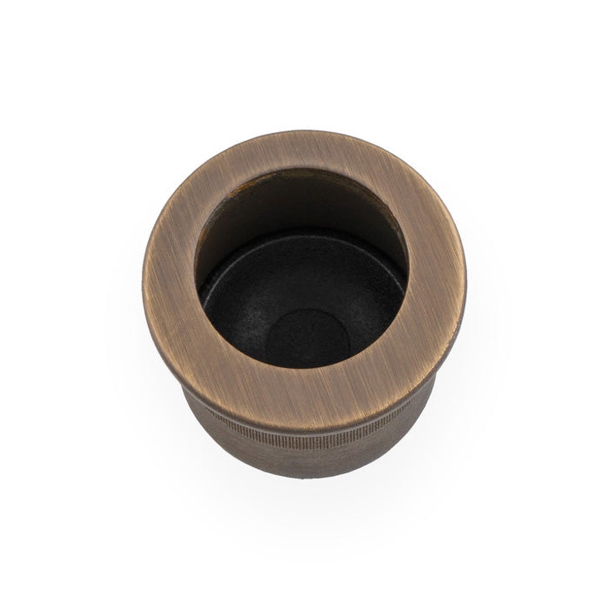 Alexander & Wilks - Round Sliding Door Finger Edge Pull-Antique Brass