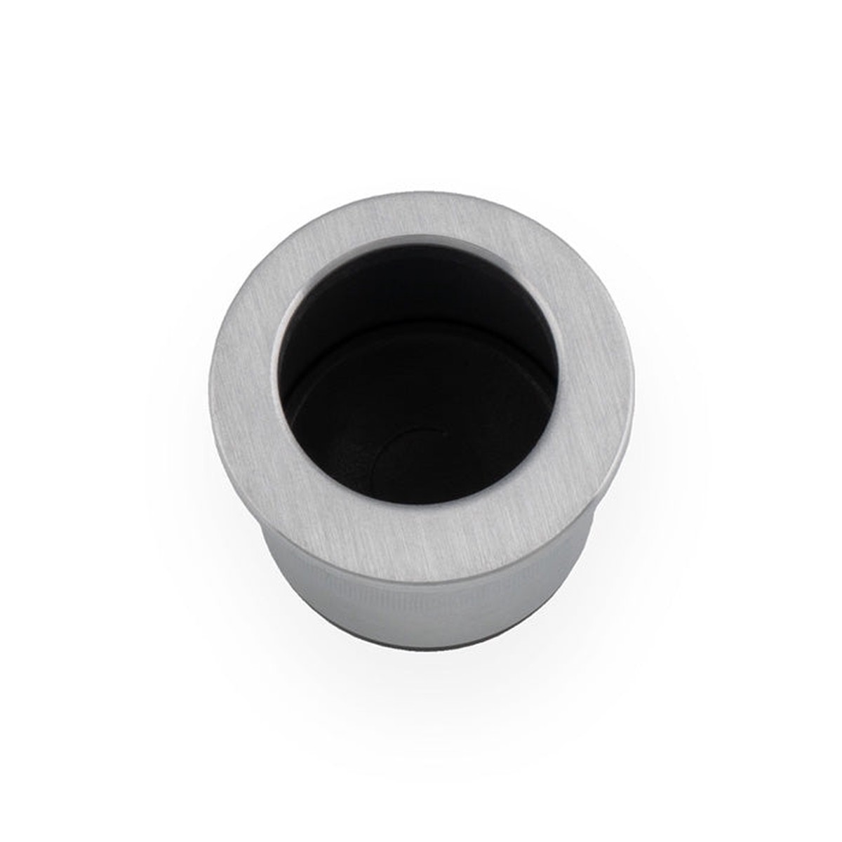 Alexander & Wilks - Round Sliding Door Finger Edge Pull-Satin Chrome
