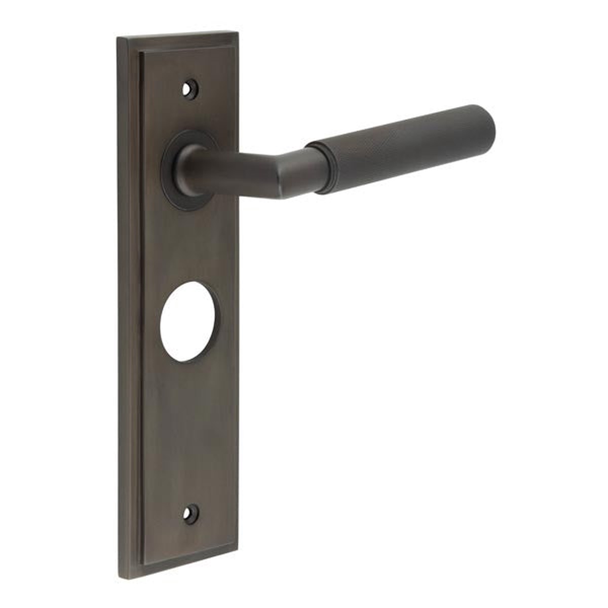 Burlington - Piccadilly Door Handle Bathroom Backplate Dark Bronze