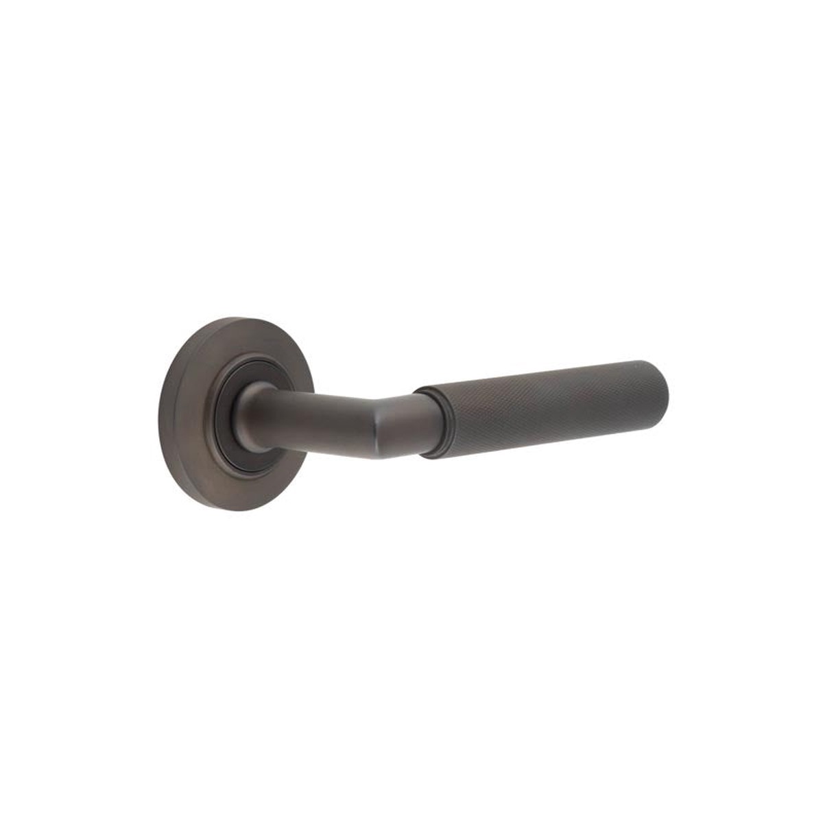 Burlington - Piccadilly Door Handle on Chamfered Rose Dark Bronze