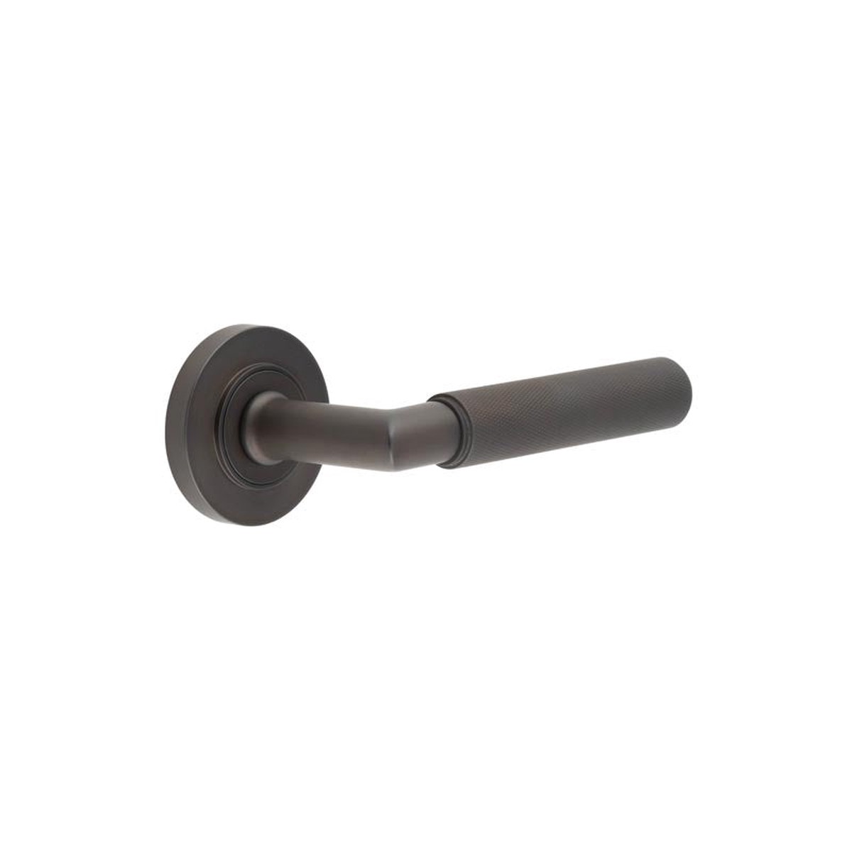 Burlington - Piccadilly Door Handle on Plain Rose Dark Bronze
