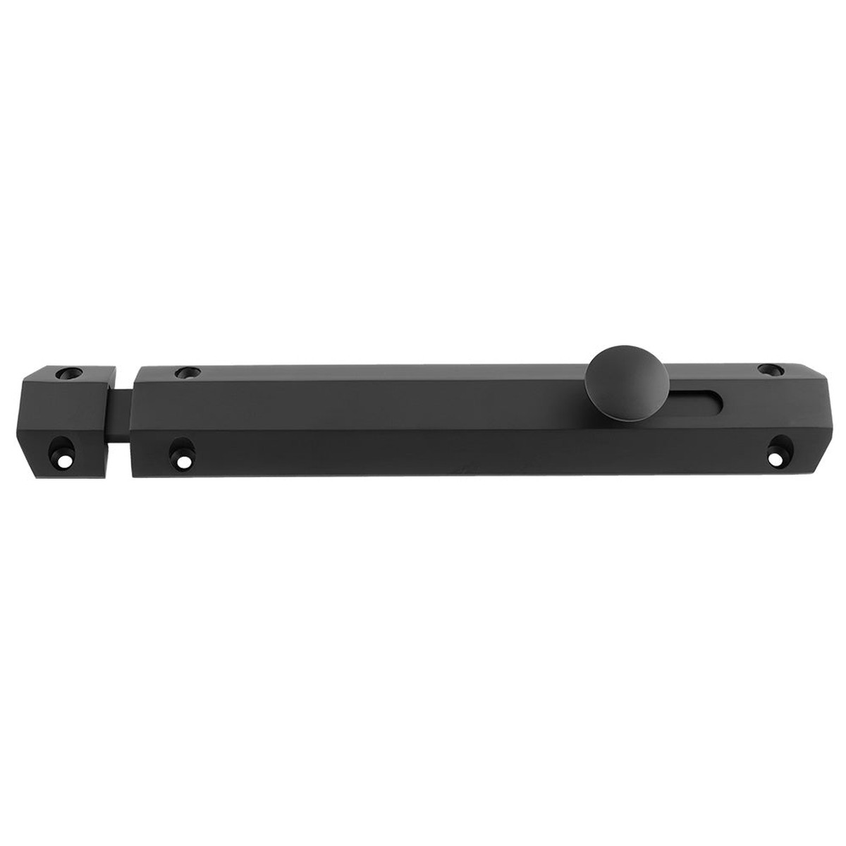 Carlisle Brass - 203 x 36mm surface bolt c/w keep flat & angled mortice keeps - matt black