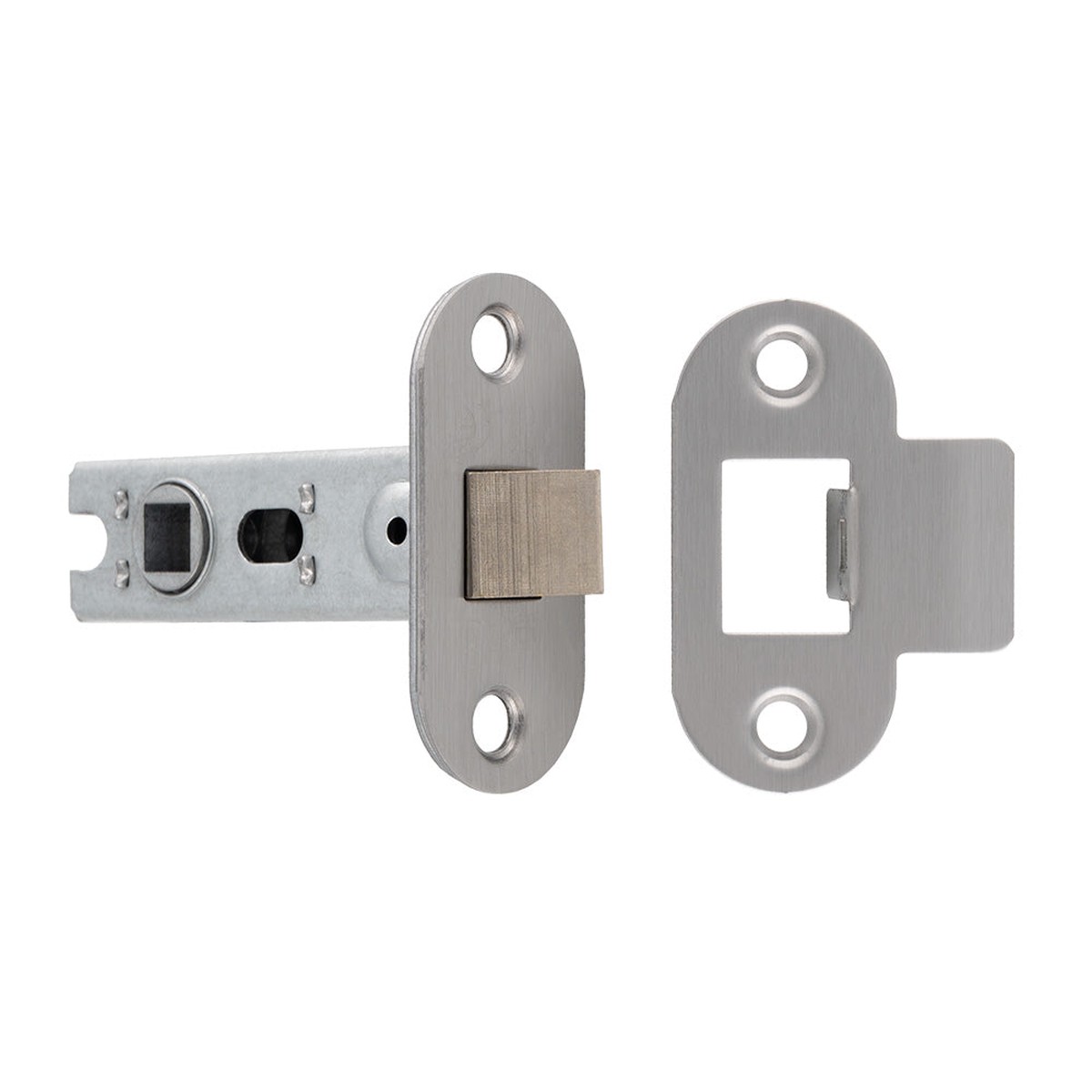 Eurospec - 64MM BOLT-THROUGH TUBULAR LATCH - 8MM FOLLOWER - RADIUS - FIXED FOREND - SSS