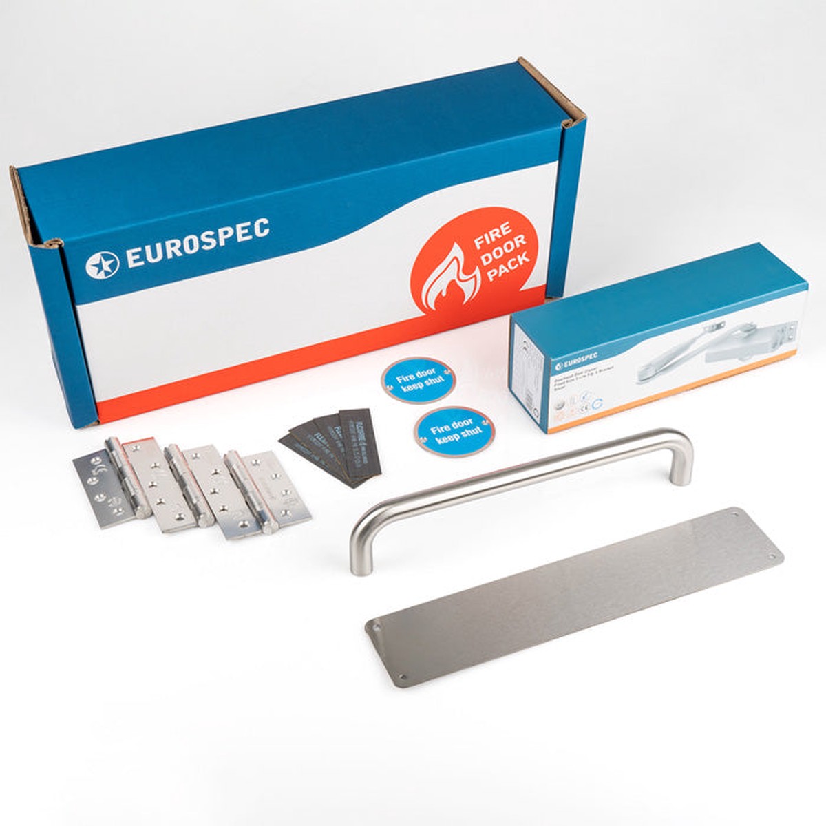 Eurospec - Residential Fire Door Pack - Push/Pull - Silver