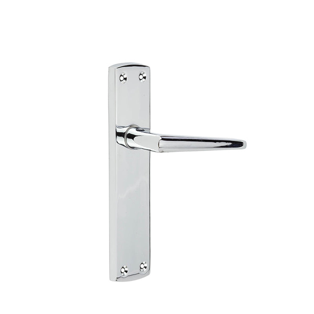 Frelan - Bray Door Handle on Latchplate Polished Chrome