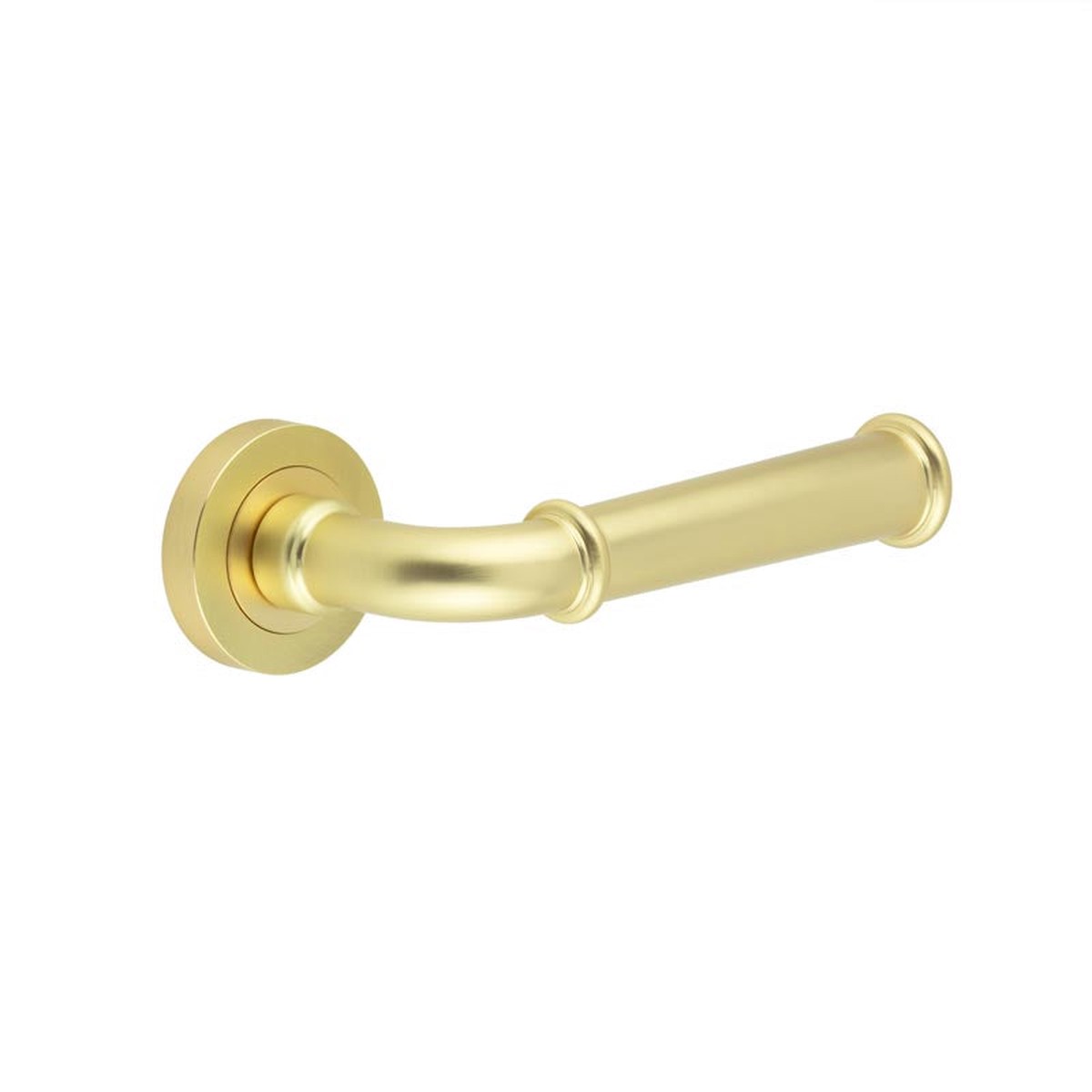 Frelan - Classic Satin Brass Lever on rose