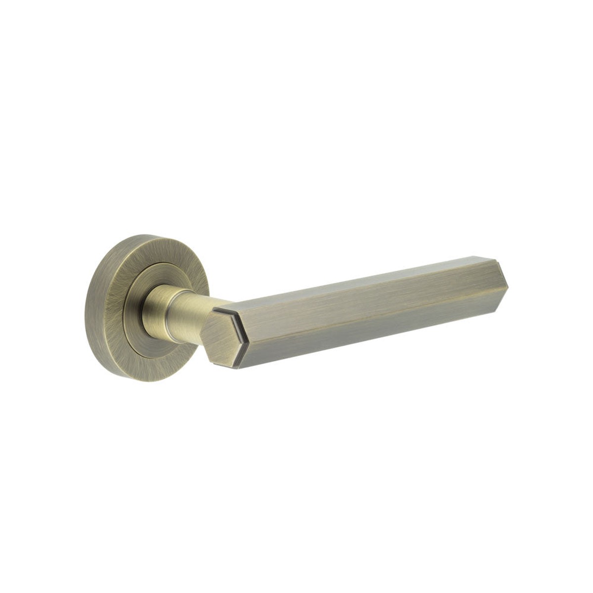 Frelan - Jedo Hex Antique Brass Door Handle