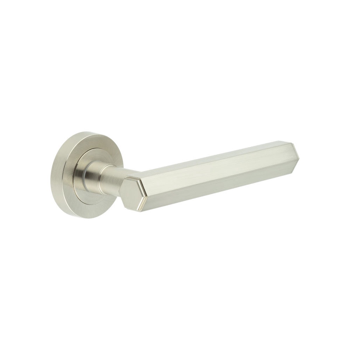 Frelan - Jedo Hex Satin Nickel Door Handle