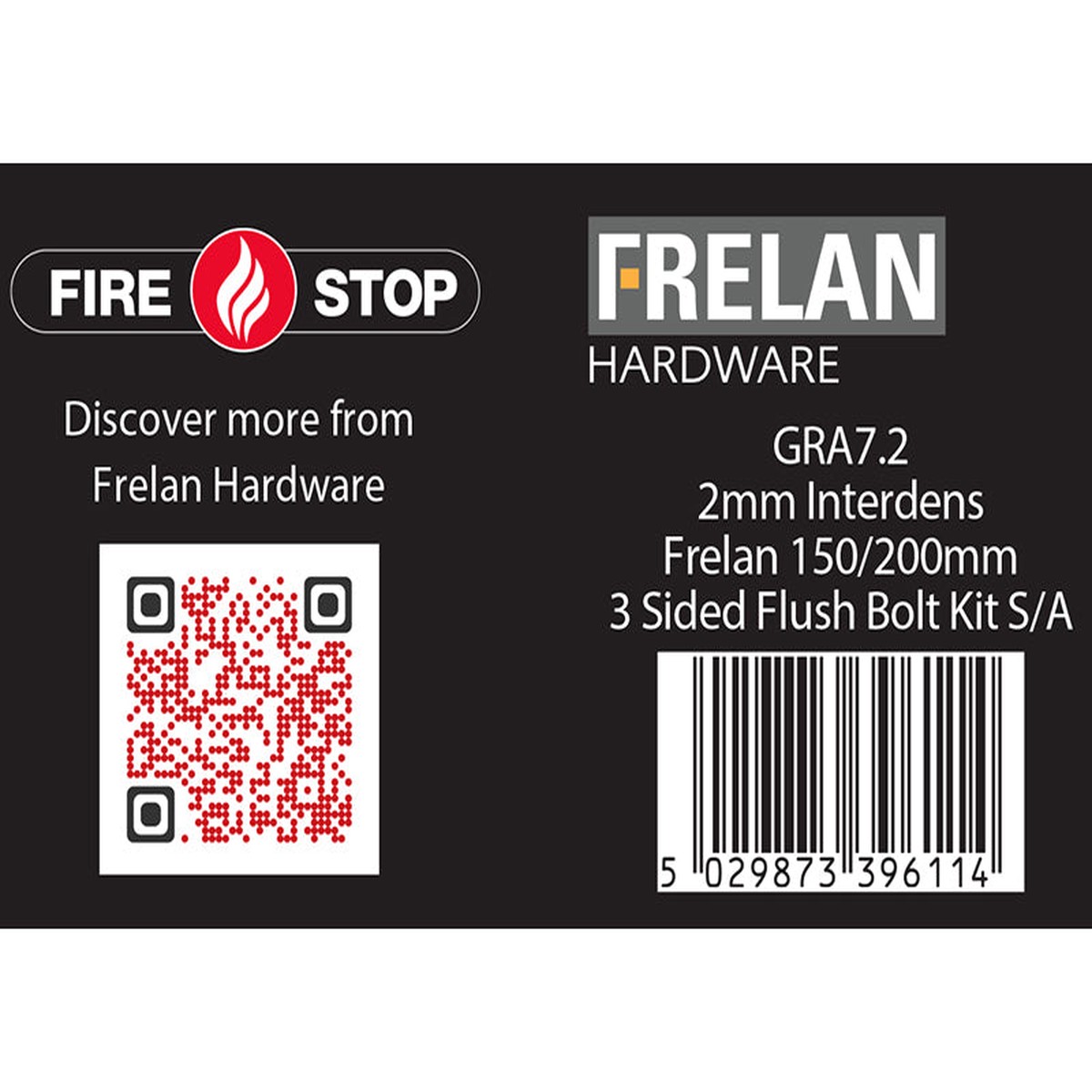 Frelan - Kit for 150 & 200mm Flushbolts 2mm 60 Minute