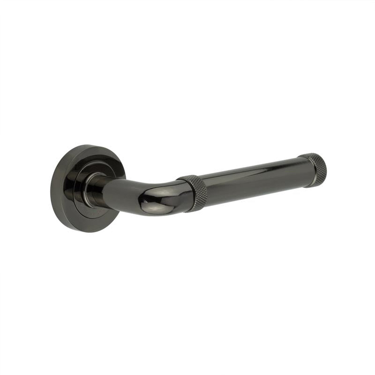 Frelan - Midtown Black Nickel lever on rose