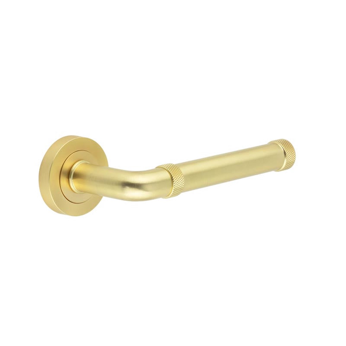 Frelan - Midtown Satin Brass lever on rose