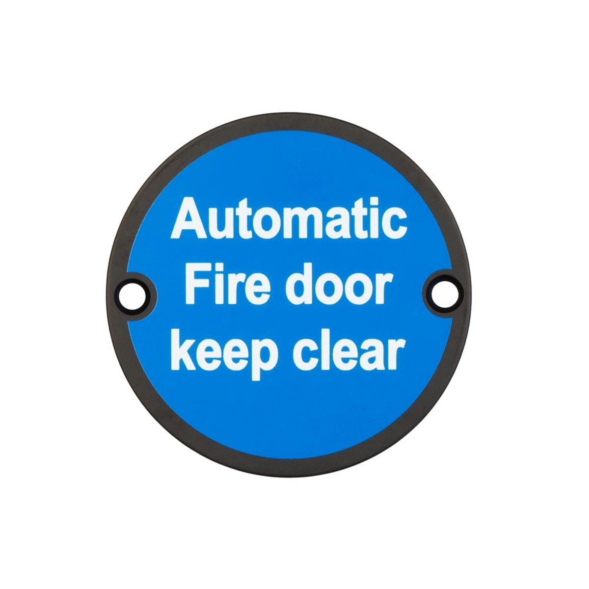 Frelan - Stainless Steel Automatic Fire Door Keep Clear 75mm Black