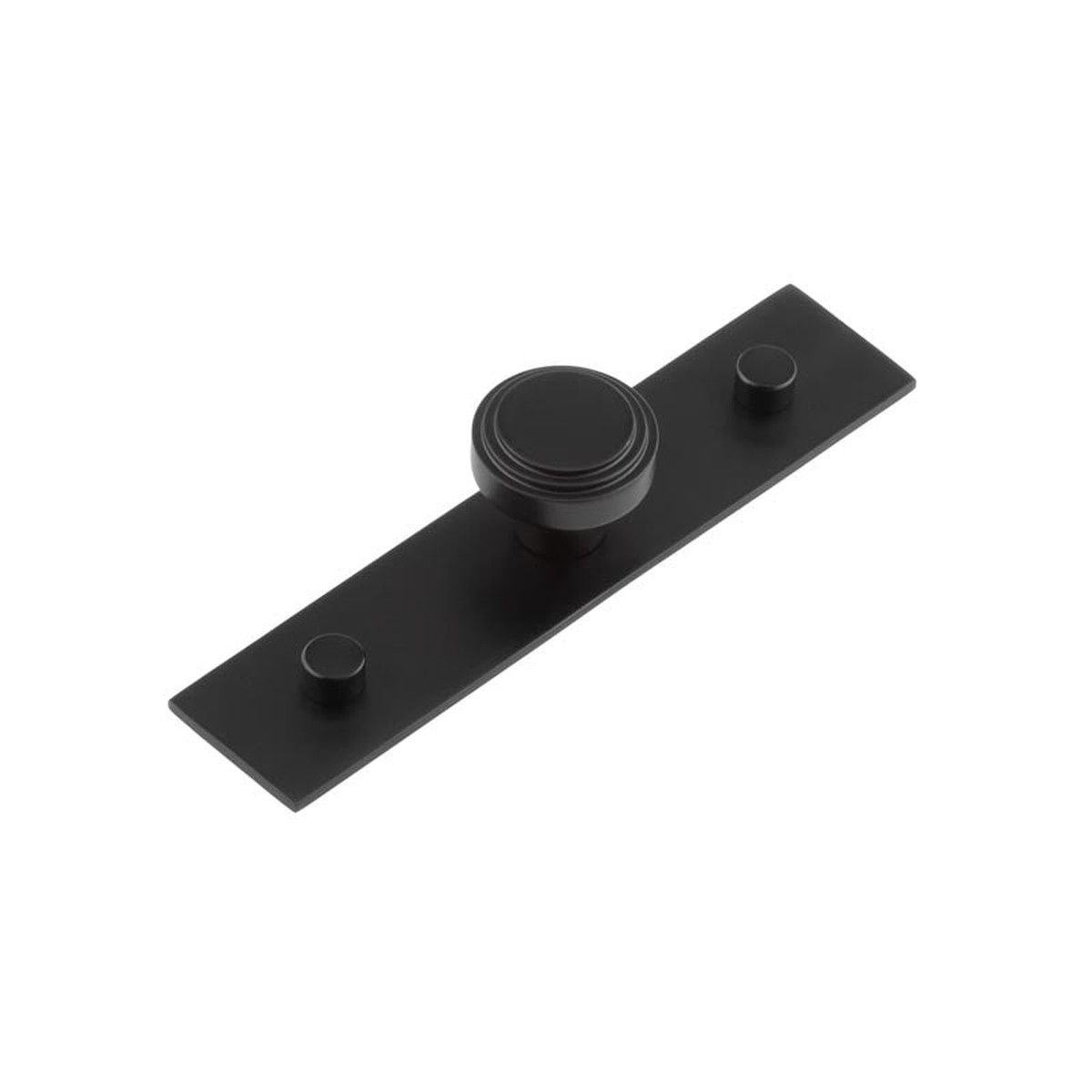 Hoxton - Cropley Cupboard Knobs 30mm Plain Backplate Black