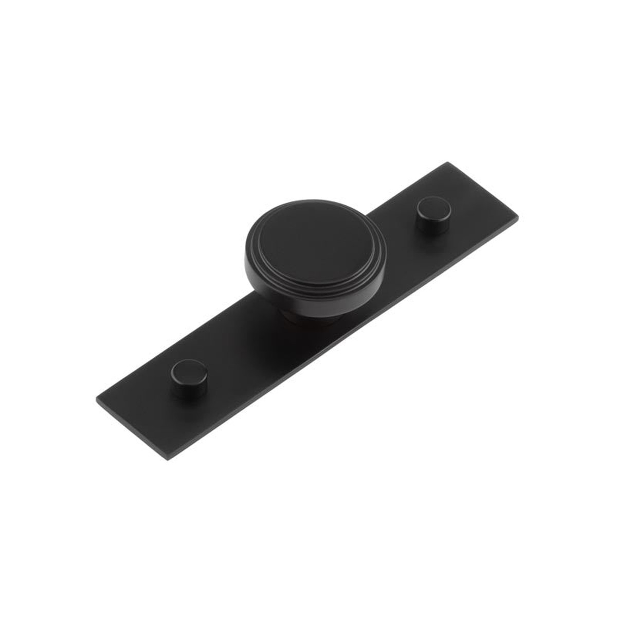 Hoxton - Cropley Cupboard Knobs 40mm Plain Backplate Black