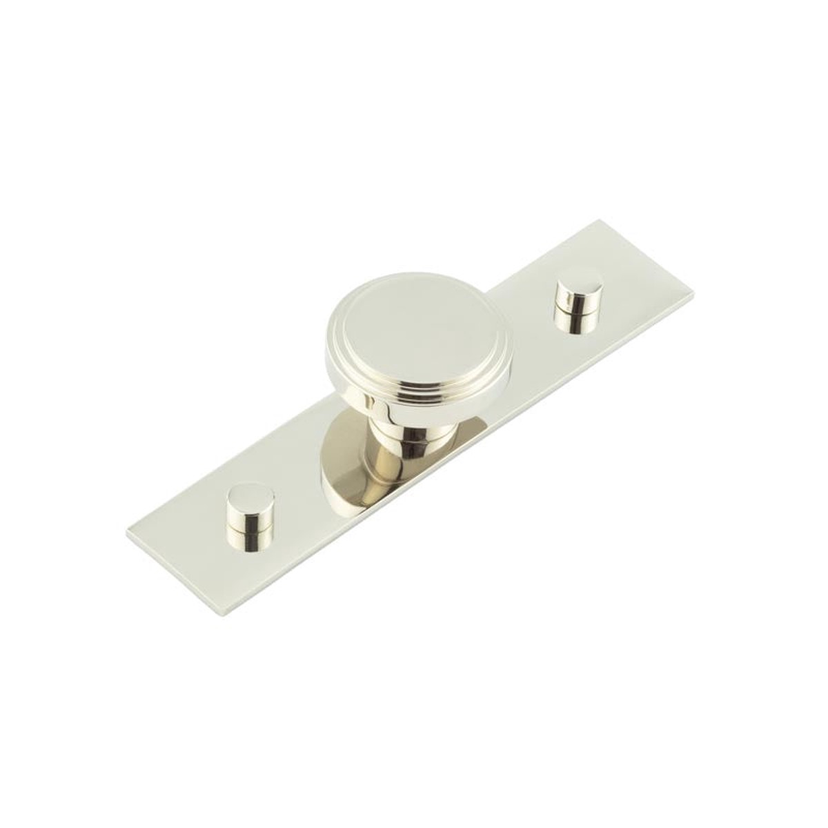 Hoxton - Cropley Cupboard Knobs 40mm Plain Backplate Polished Nickel