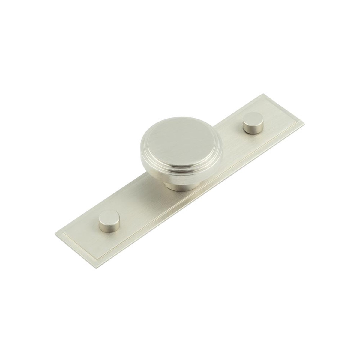 Hoxton - Cropley Cupboard Knobs 40mm Stepped Backplate Satin Nickel