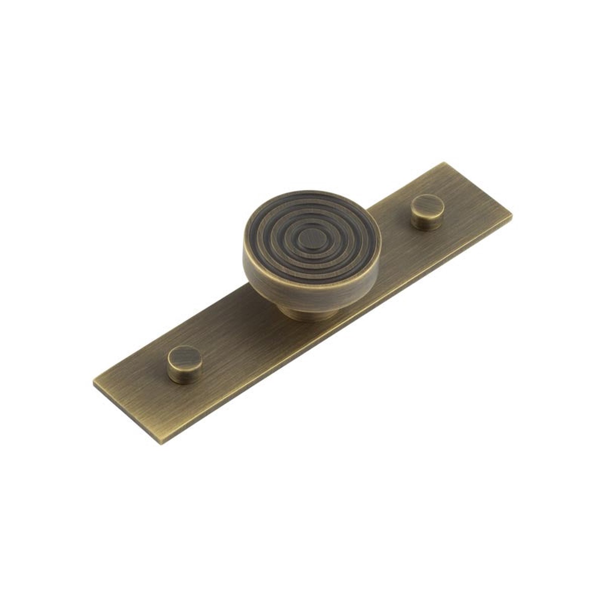 Hoxton - Murray Cupboard Knobs 40mm Plain Backplate Antique Brass