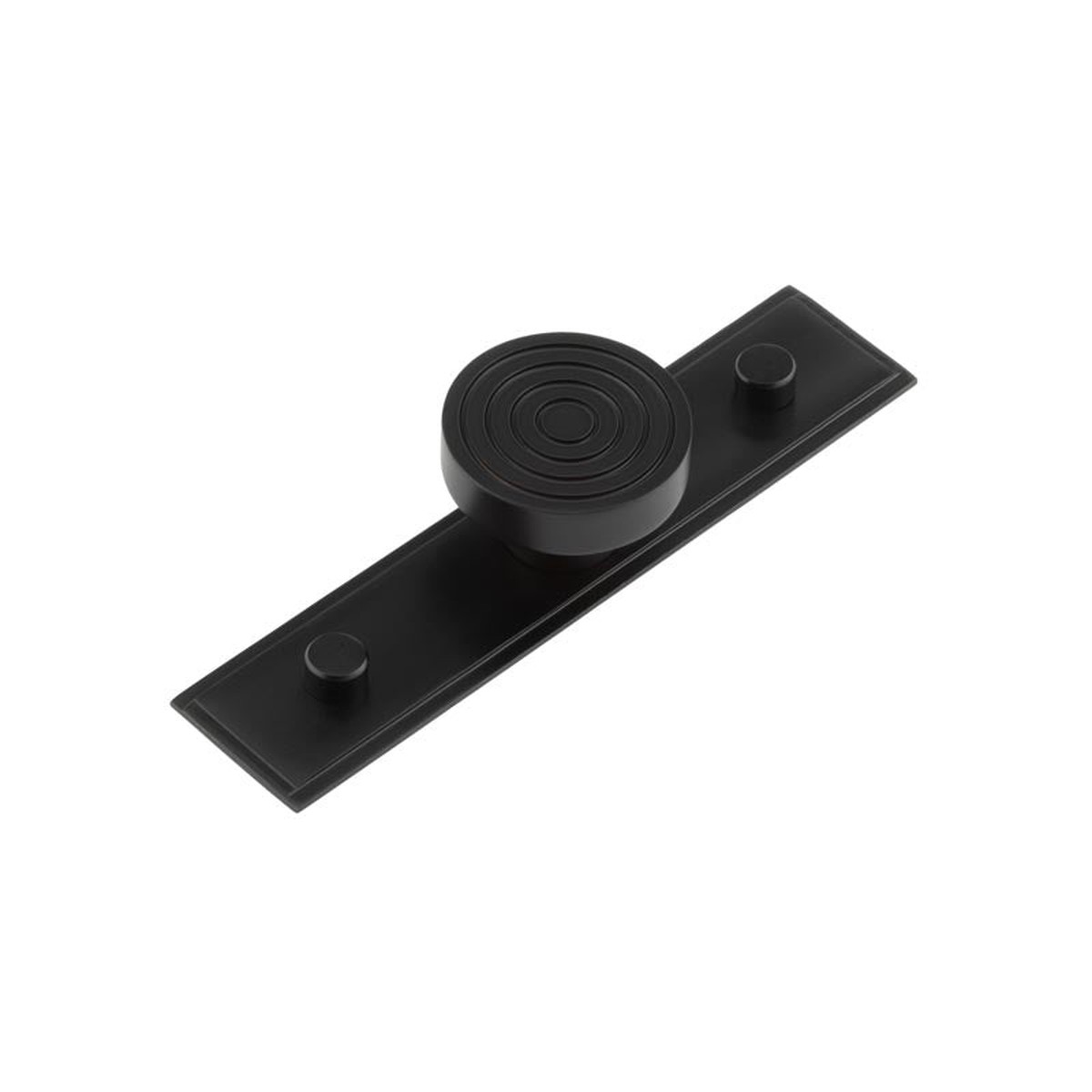 Hoxton - Murray Cupboard Knobs 40mm Stepped Backplate Black