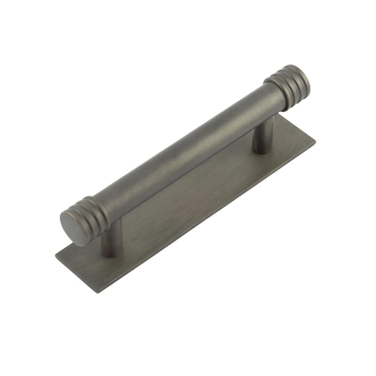 Hoxton - Sturt Cabinet Handles 96mm Ctrs Plain Backplate Dark Bronze