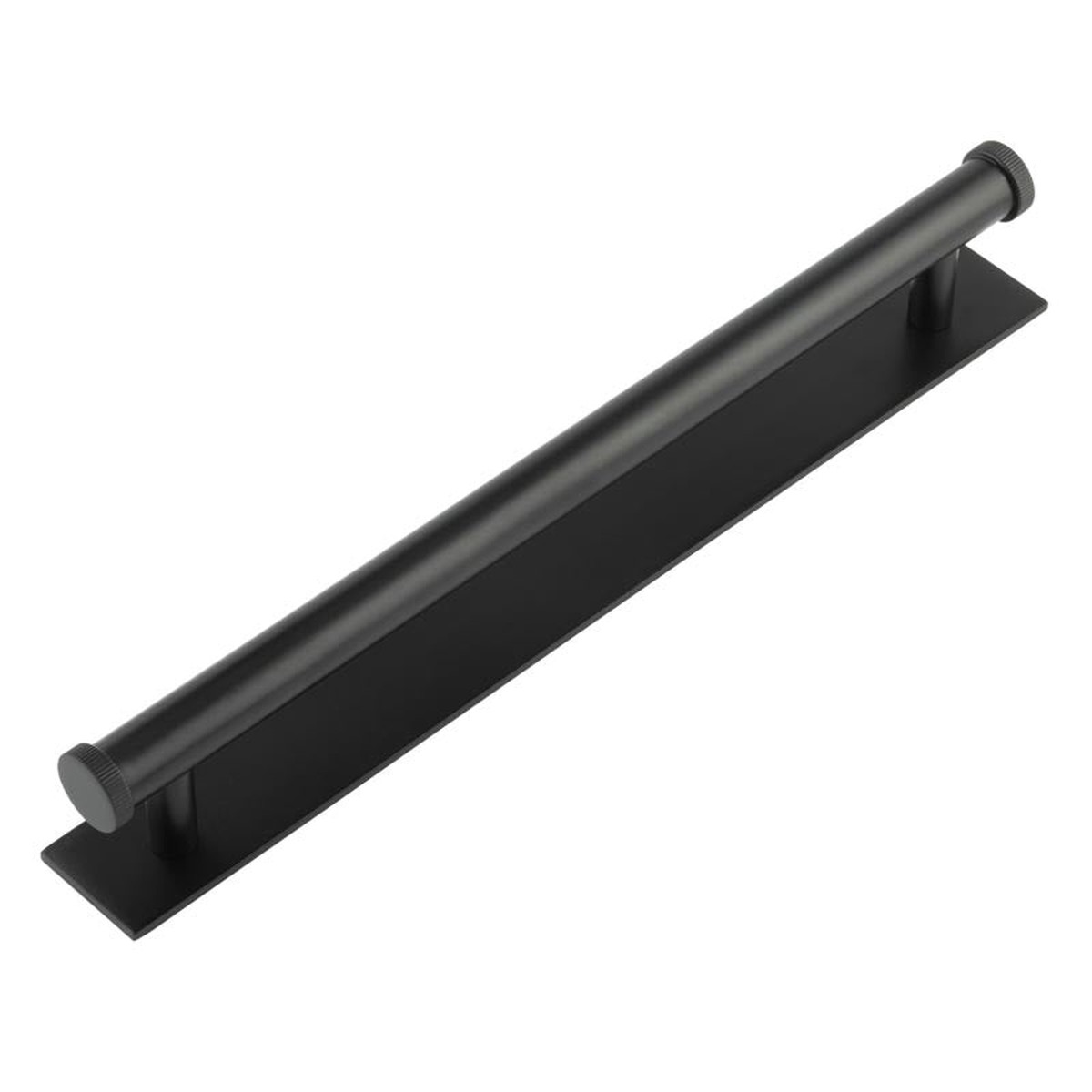 Hoxton - Thaxted Cabinet Handles 224mm Ctrs Plain Backplate Matt Black